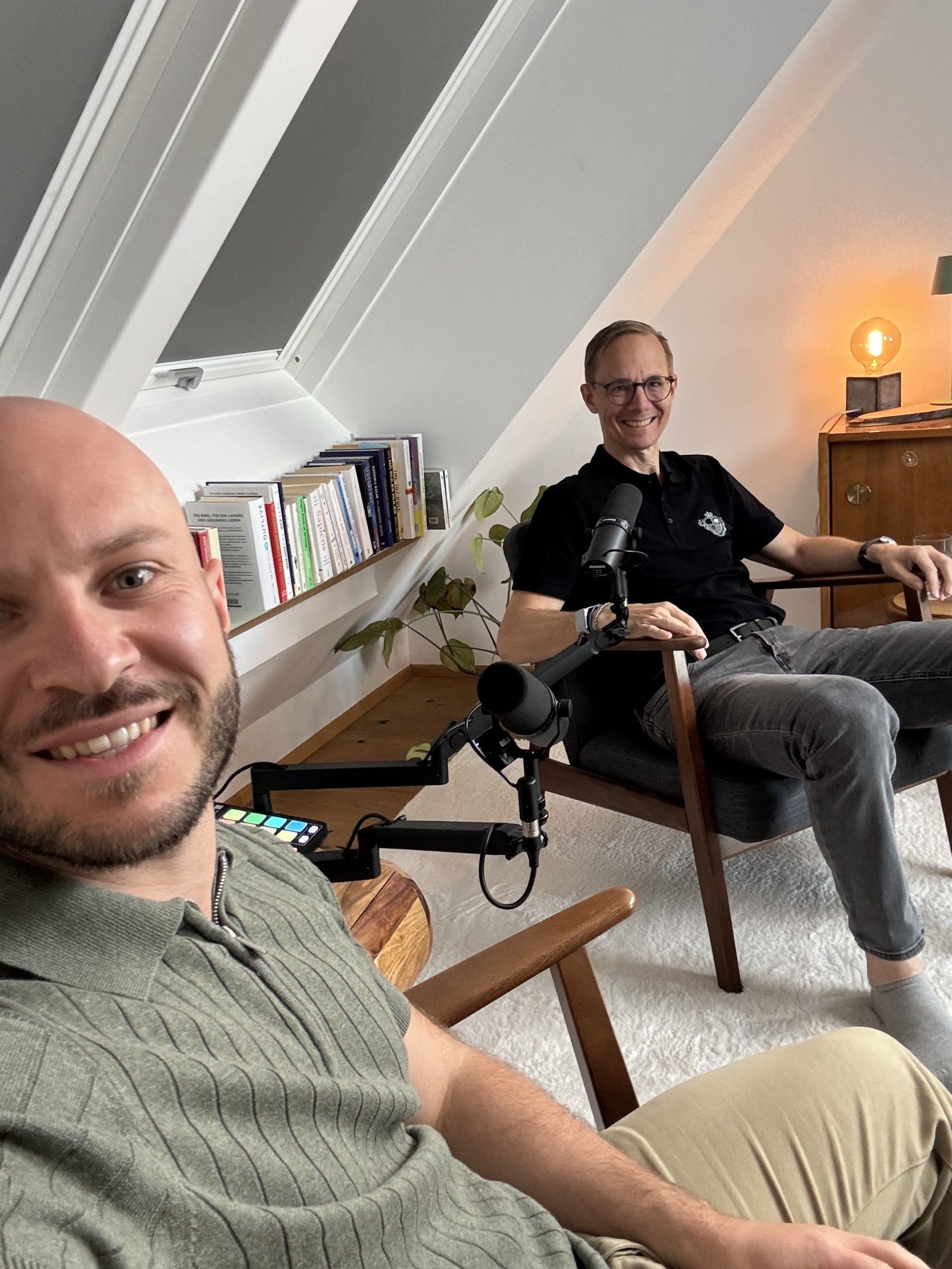 Podcast-Aufnahmesituation